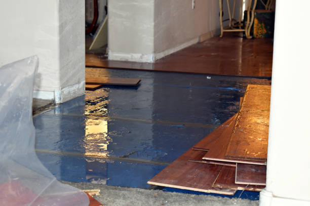 Professional Emergency Water Damage Restoration technician working in Ripon, WI